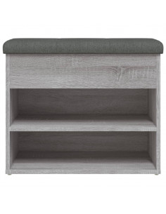 Panca Porta Scarpe Grigio Sonoma 62x32x50 cm Legno Multistrato