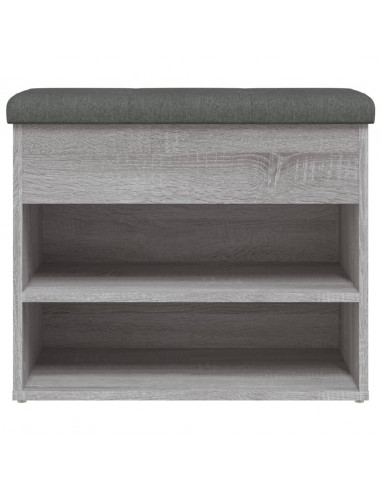 Panca Porta Scarpe Grigio Sonoma 62x32x50 cm Legno Multistrato
