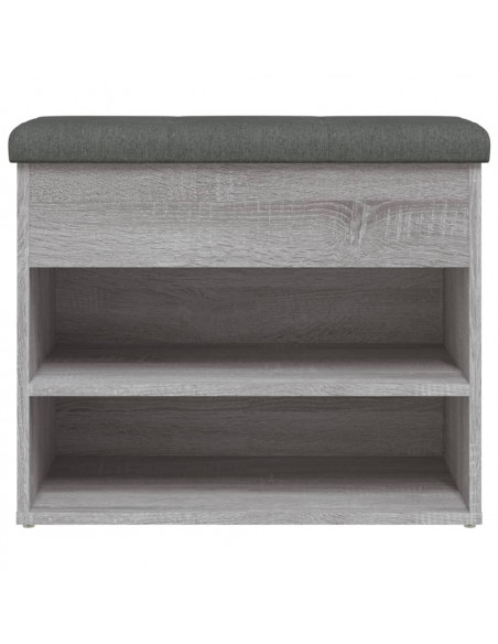 Panca Porta Scarpe Grigio Sonoma 62x32x50 cm Legno Multistrato