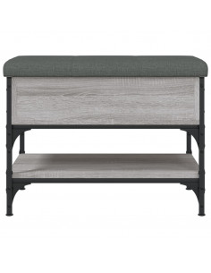 Panca Porta Scarpe Grigio Sonoma 62x42x45 cm Legno Multistrato