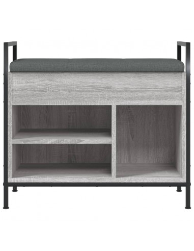 Panca Porta Scarpe Grigio Sonoma 65,5x32x57,5 cm