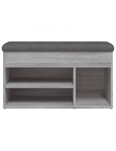 Panca Porta Scarpe Grigio Sonoma 82x32x45,5cm Legno Multistrato