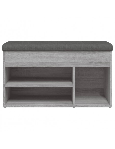 Panca Porta Scarpe Grigio Sonoma 82x32x45,5cm Legno Multistrato