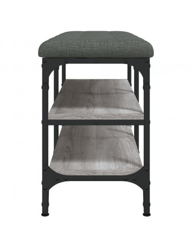 Panca Porta Scarpe Grigio Sonoma 82x32x47 cm Legno Multistrato