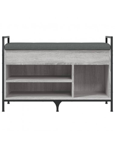 Panca Porta Scarpe Grigio Sonoma 85,5x32x57,5 cm