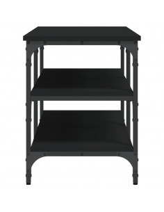 Panca Porta Scarpe Nera 100x38,5x49 cm in Legno Multistrato