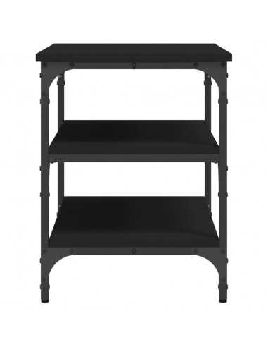 Panca Porta Scarpe Nera 70x38,5x49 cm in Legno Multistrato