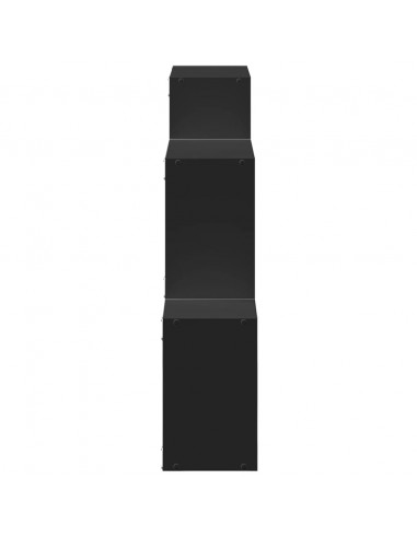 Mobile a Parete 78x18x71 cm Nero in Legno Multistrato