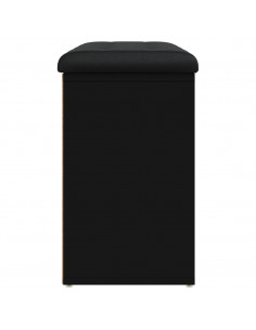 Panca Porta Scarpe Nera 82x32x50 cm in Legno Multistrato