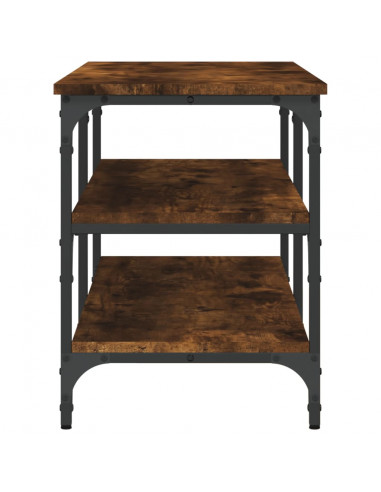 Panca Porta Scarpe Rovere Fumo 100x38,5x49cm Legno Multistrato