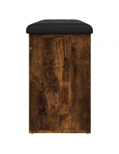 Panca Porta Scarpe Rovere Fumo 102x32x50 cm Legno Multistrato