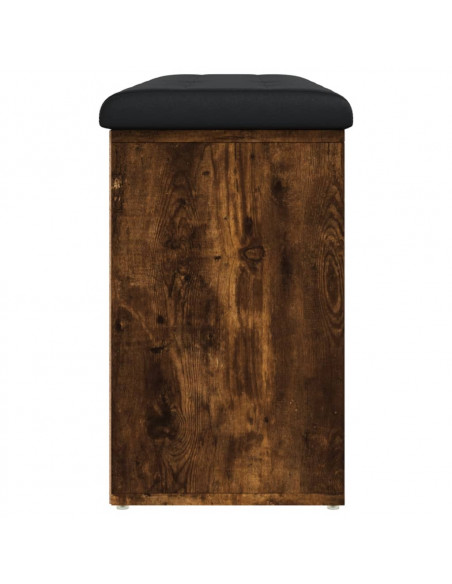 Panca Porta Scarpe Rovere Fumo 102x32x50 cm Legno Multistrato