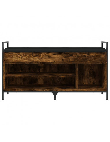 Panca Porta Scarpe Rovere Fumo 105,5x32x57,5 cm