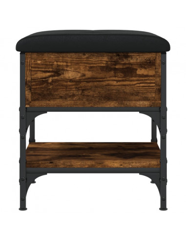 Panca Porta Scarpe Rovere Fumo 42x42x45 cm in Legno Multistrato