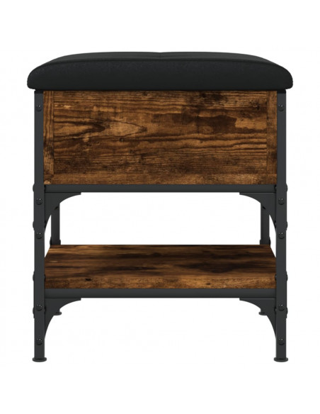 Panca Porta Scarpe Rovere Fumo 42x42x45 cm in Legno Multistrato