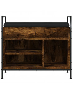 Panca Porta Scarpe Rovere Fumo 65,5x32x57,5 cm