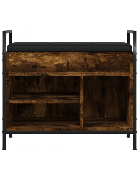 Panca Porta Scarpe Rovere Fumo 65,5x32x57,5 cm