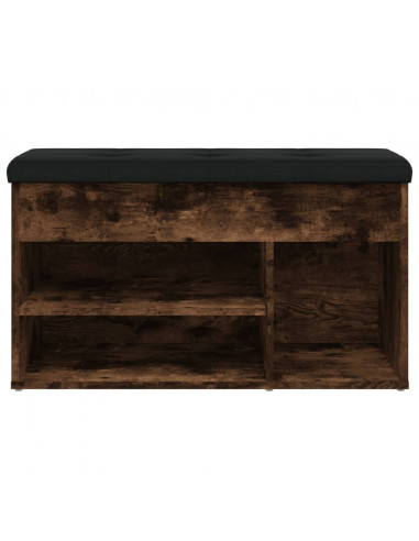 Panca Porta Scarpe Rovere Fumo 82x32x45,5 cm Legno Multistrato