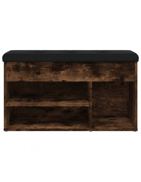 Panca Porta Scarpe Rovere Fumo 82x32x45,5 cm Legno Multistrato