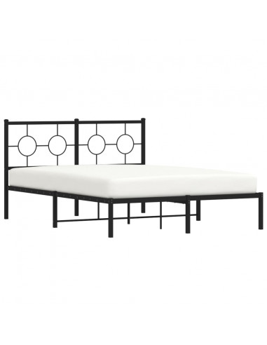 Giroletto con Testiera in Metallo Nero 140x190 cm