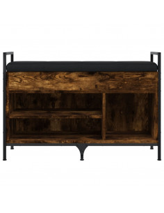 Panca Porta Scarpe Rovere Fumo 85,5x32x57,5 cm