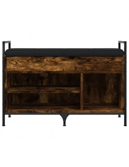 Panca Porta Scarpe Rovere Fumo 85,5x32x57,5 cm
