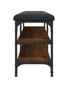 Panca Porta Scarpe Rovere Marrone 102x32x47cm Legno Multistrato