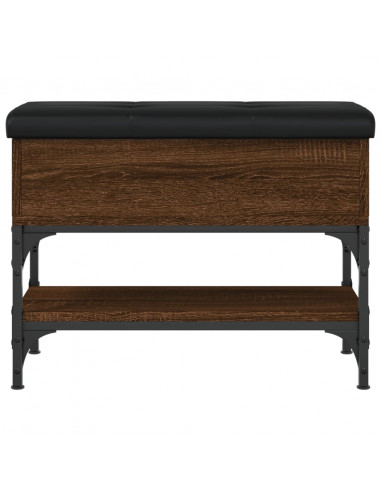Panca Porta Scarpe Rovere Marrone 62x32x45cm Legno Multistrato