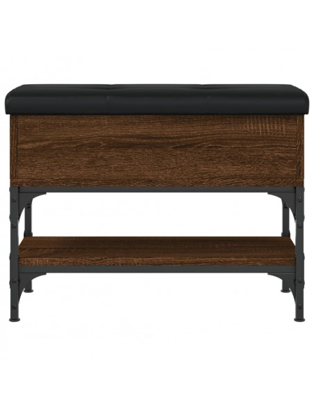 Panca Porta Scarpe Rovere Marrone 62x32x45cm Legno Multistrato