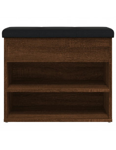 Panca Porta Scarpe Rovere Marrone 62x32x50cm Legno Multistrato