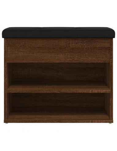 Panca Porta Scarpe Rovere Marrone 62x32x50cm Legno Multistrato