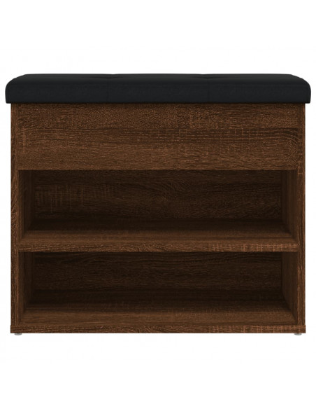 Panca Porta Scarpe Rovere Marrone 62x32x50cm Legno Multistrato