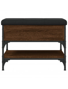 Panca Porta Scarpe Rovere Marrone 62x42x45 cm Legno Multistrato