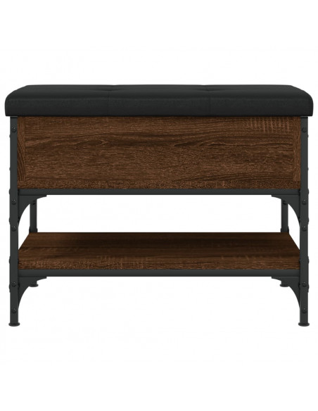 Panca Porta Scarpe Rovere Marrone 62x42x45 cm Legno Multistrato