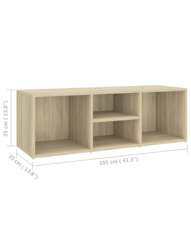 Panca Porta Scarpe Rovere Sonoma 105x35x35 cm Legno Multistrato