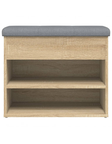 Panca Porta Scarpe Rovere Sonoma 62x32x50 cm Legno Multistrato