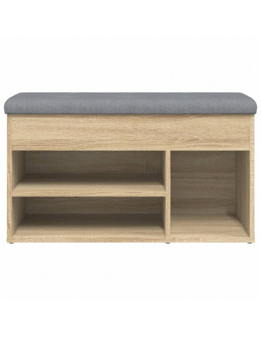 Panca Porta Scarpe Rovere Sonoma 82x32x45,5cm Legno Multistrato