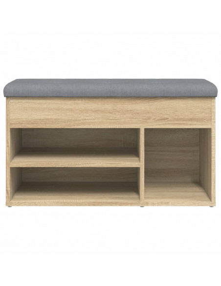 Panca Porta Scarpe Rovere Sonoma 82x32x45,5cm Legno Multistrato