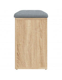 Panca Porta Scarpe Rovere Sonoma 82x32x50 cm Legno Multistrato