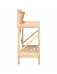 Panca porta Vasi con Traliccio in Legno Massello di Abete