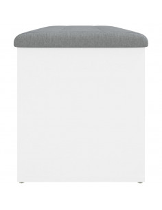 Panca Portaoggetti Bianca 102x42x45 cm in Legno Multistrato