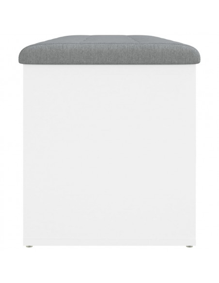 Panca Portaoggetti Bianca 102x42x45 cm in Legno Multistrato