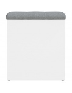 Panca Portaoggetti Bianca 42x42x45 cm in Legno Multistrato