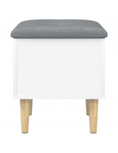 Panca Portaoggetti Bianca 42x42x46 cm in Legno Multistrato