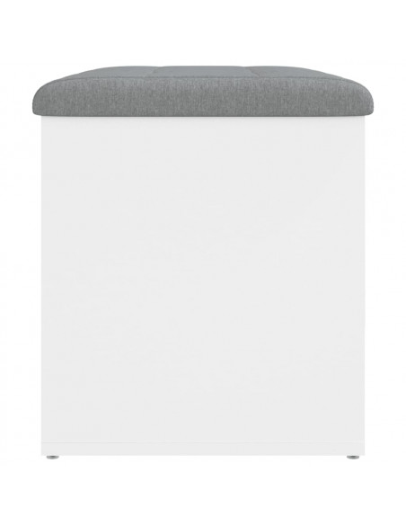 Panca Portaoggetti Bianca 62x42x45 cm in Legno Multistrato