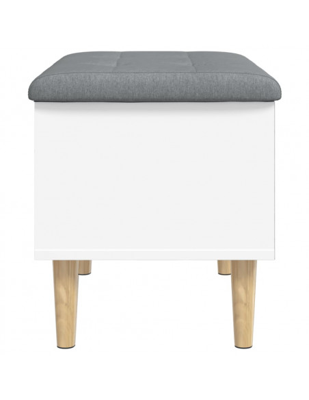 Panca Portaoggetti Bianca 62x42x46 cm in Legno Multistrato