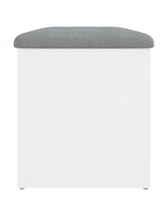 Panca Portaoggetti Bianca 82x42x45 cm in Legno Multistrato