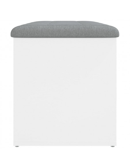 Panca Portaoggetti Bianca 82x42x45 cm in Legno Multistrato