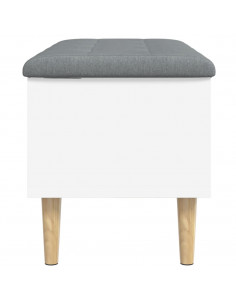 Panca Portaoggetti Bianca 82x42x46 cm in Legno Multistrato