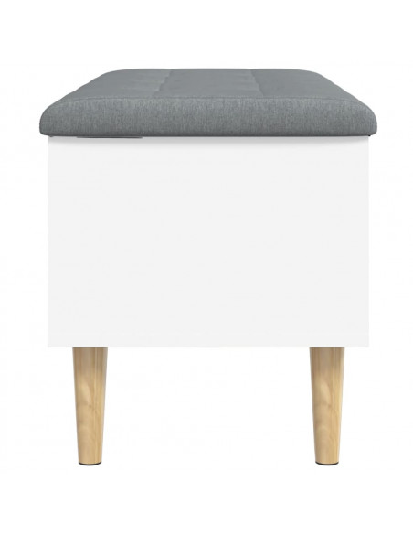 Panca Portaoggetti Bianca 82x42x46 cm in Legno Multistrato